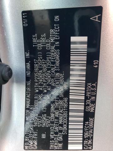 Photo 12 VIN: 5TDKK3DC6BS118546 - TOYOTA SIENNA LE 