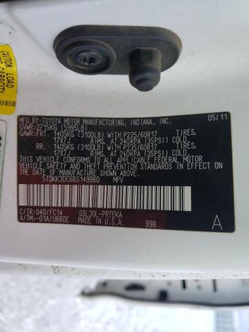 Photo 9 VIN: 5TDKK3DC6BS149960 - TOYOTA SIENNA 