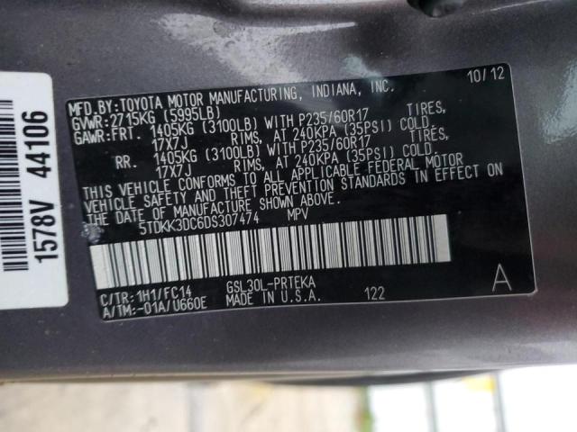 Photo 9 VIN: 5TDKK3DC6DS307474 - TOYOTA SIENNA LE 