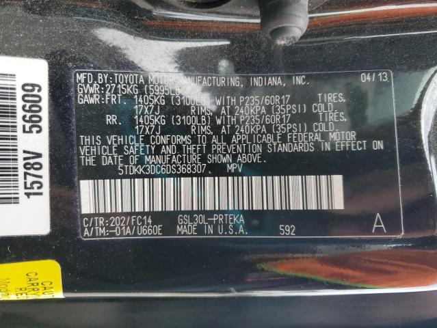 Photo 12 VIN: 5TDKK3DC6DS368307 - TOYOTA SIENNA LE 