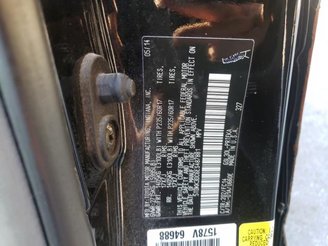 Photo 9 VIN: 5TDKK3DC6ES487881 - TOYOTA SIENNA LE 