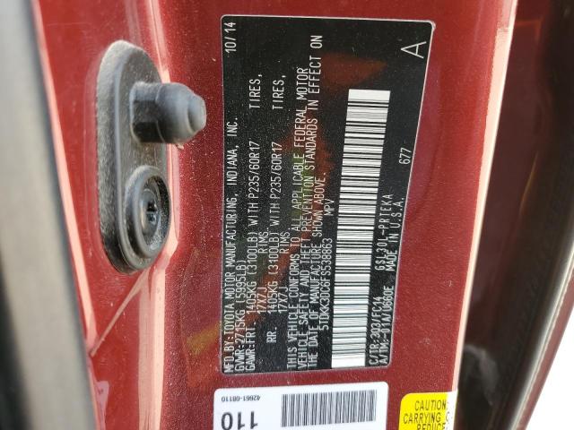 Photo 12 VIN: 5TDKK3DC6FS538863 - TOYOTA SIENNA LE 