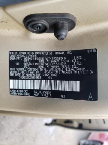 Photo 9 VIN: 5TDKK3DC7BS016561 - TOYOTA SIENNA LE 