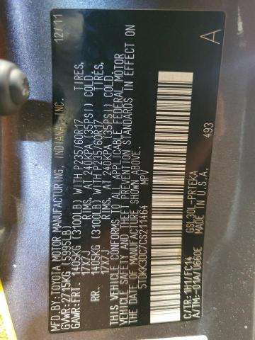 Photo 12 VIN: 5TDKK3DC7CS211464 - TOYOTA SIENNA LE 