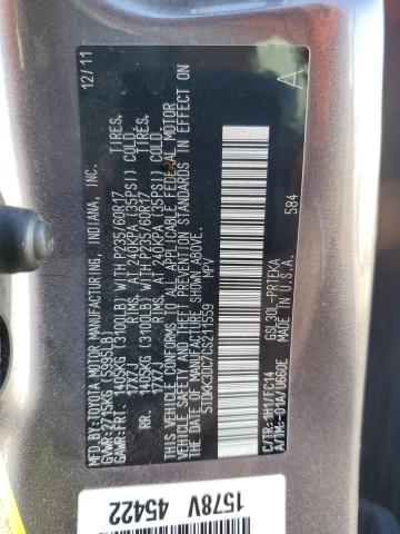 Photo 12 VIN: 5TDKK3DC7CS211559 - TOYOTA SIENNA LE 