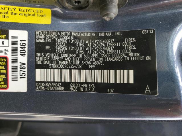 Photo 13 VIN: 5TDKK3DC7DS354738 - TOYOTA SIENNA LE 