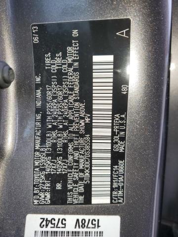 Photo 13 VIN: 5TDKK3DC7DS385584 - TOYOTA SIENNA LE 