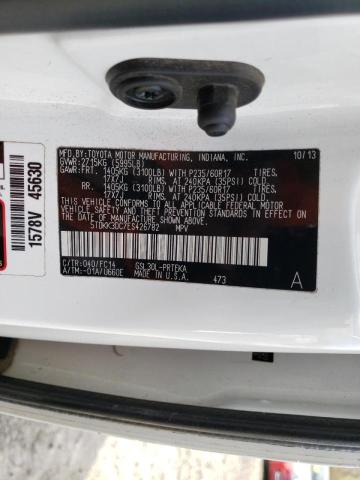 Photo 12 VIN: 5TDKK3DC7ES426782 - TOYOTA SIENNA LE 