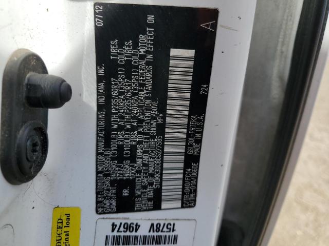 Photo 12 VIN: 5TDKK3DC8CS277585 - TOYOTA SIENNA LE 