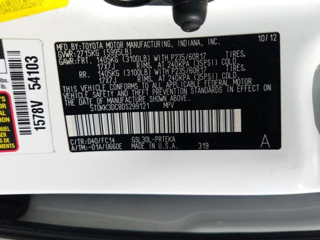 Photo 9 VIN: 5TDKK3DC8DS299121 - TOYOTA SIENNA LE 