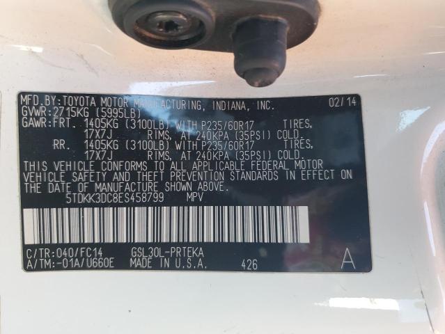 Photo 12 VIN: 5TDKK3DC8ES458799 - TOYOTA SIENNA LE 