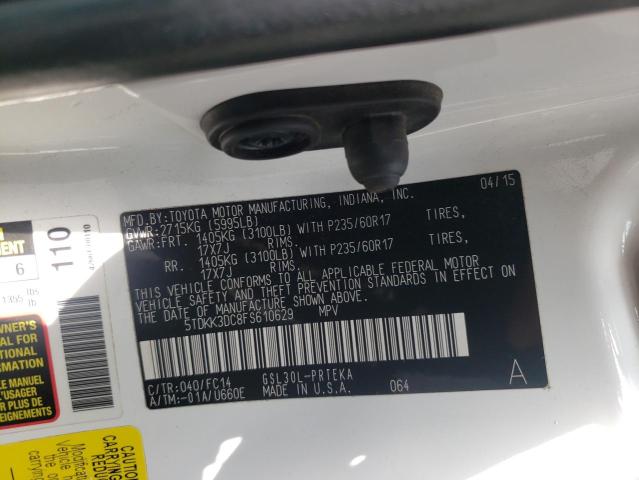 Photo 12 VIN: 5TDKK3DC8FS610629 - TOYOTA SIENNA LE 