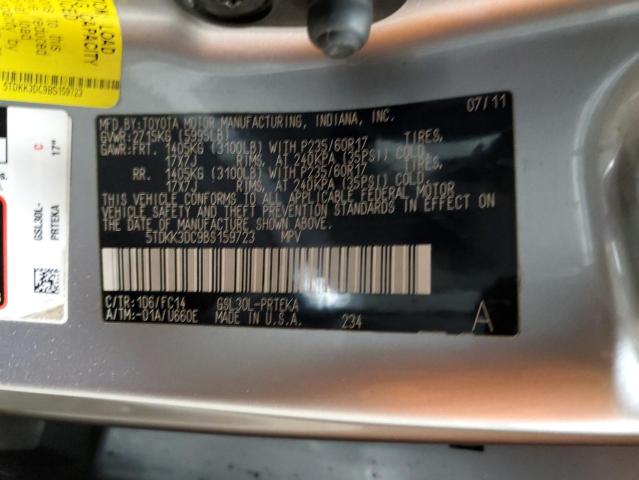 Photo 12 VIN: 5TDKK3DC9BS159723 - TOYOTA SIENNA LE 