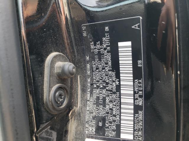 Photo 9 VIN: 5TDKK3DC9CS259144 - TOYOTA SIENNA LE 