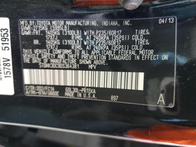 Photo 13 VIN: 5TDKK3DC9DS364381 - TOYOTA SIENNA LE 