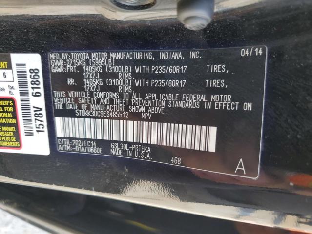 Photo 12 VIN: 5TDKK3DC9ES485512 - TOYOTA SIENNA LE 