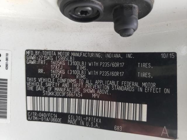 Photo 9 VIN: 5TDKK3DC9FS667454 - TOYOTA SIENNA LE 