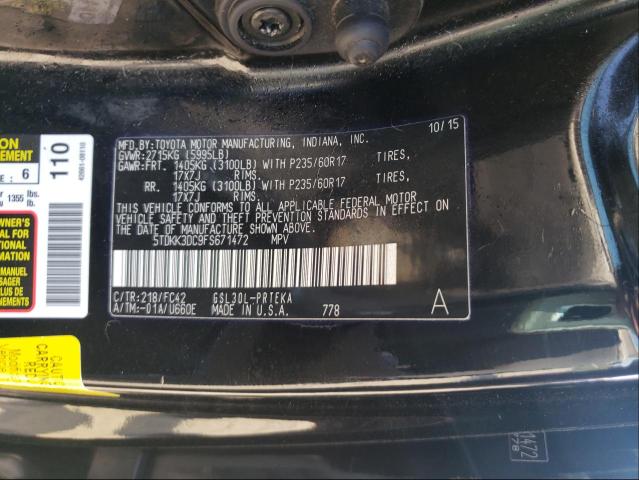 Photo 9 VIN: 5TDKK3DC9FS671472 - TOYOTA SIENNA LE 