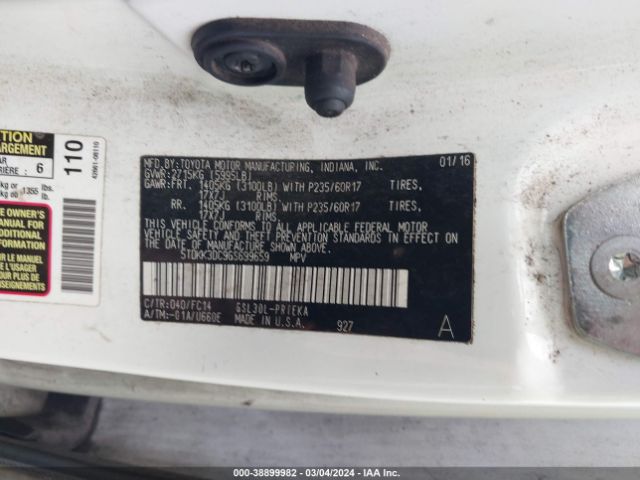 Photo 8 VIN: 5TDKK3DC9GS699659 - TOYOTA SIENNA 