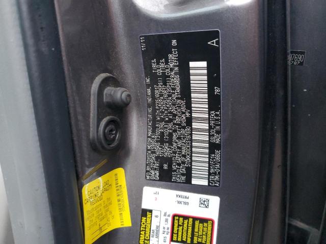 Photo 12 VIN: 5TDKK3DCXCS197690 - TOYOTA SIENNA LE 