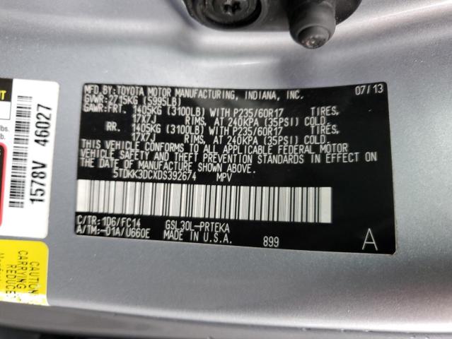 Photo 12 VIN: 5TDKK3DCXDS392674 - TOYOTA SIENNA LE 