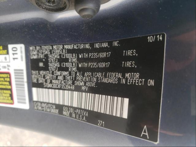 Photo 9 VIN: 5TDKK3DCXFS539448 - TOYOTA SIENNA LE 