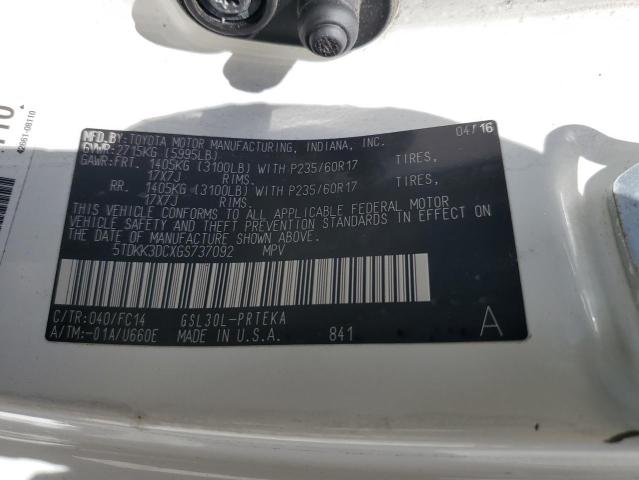 Photo 12 VIN: 5TDKK3DCXGS737092 - TOYOTA SIENNA LE 