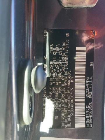 Photo 12 VIN: 5TDKK4CC0AS337105 - TOYOTA SIENNA CE 