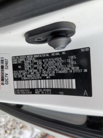 Photo 12 VIN: 5TDKK4CC2AS322914 - TOYOTA SIENNA CE 