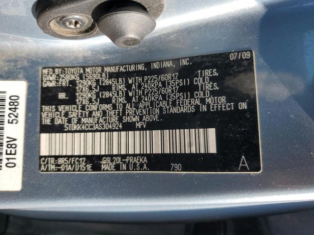 Photo 12 VIN: 5TDKK4CC3AS304924 - TOYOTA SIENNA CE 