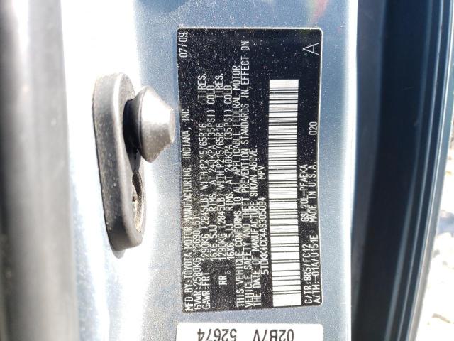 Photo 12 VIN: 5TDKK4CC4AS305094 - TOYOTA SIENNA CE 