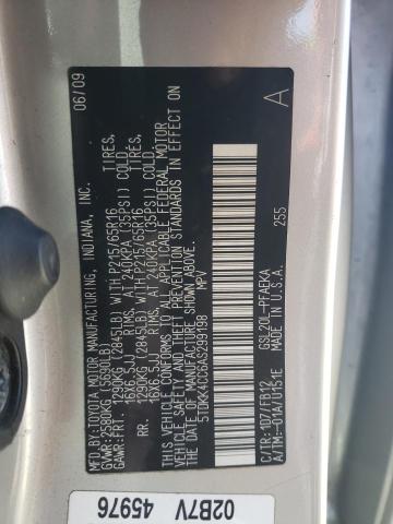 Photo 12 VIN: 5TDKK4CC6AS299198 - TOYOTA SIENNA CE 