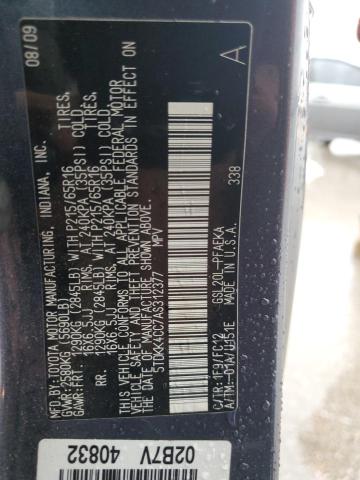 Photo 12 VIN: 5TDKK4CC7AS312377 - TOYOTA SIENNA CE 