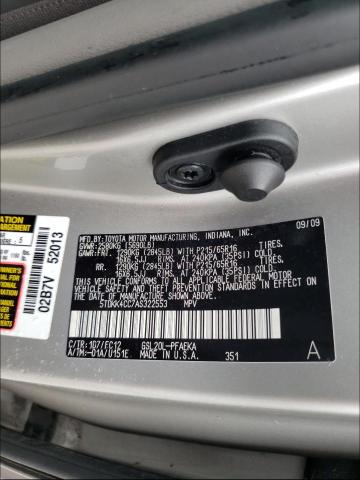 Photo 9 VIN: 5TDKK4CC7AS322553 - TOYOTA SIENNA CE 