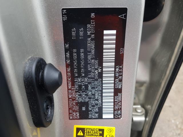 Photo 9 VIN: 5TDKKRFH1FS052070 - TOYOTA HIGHLANDER 