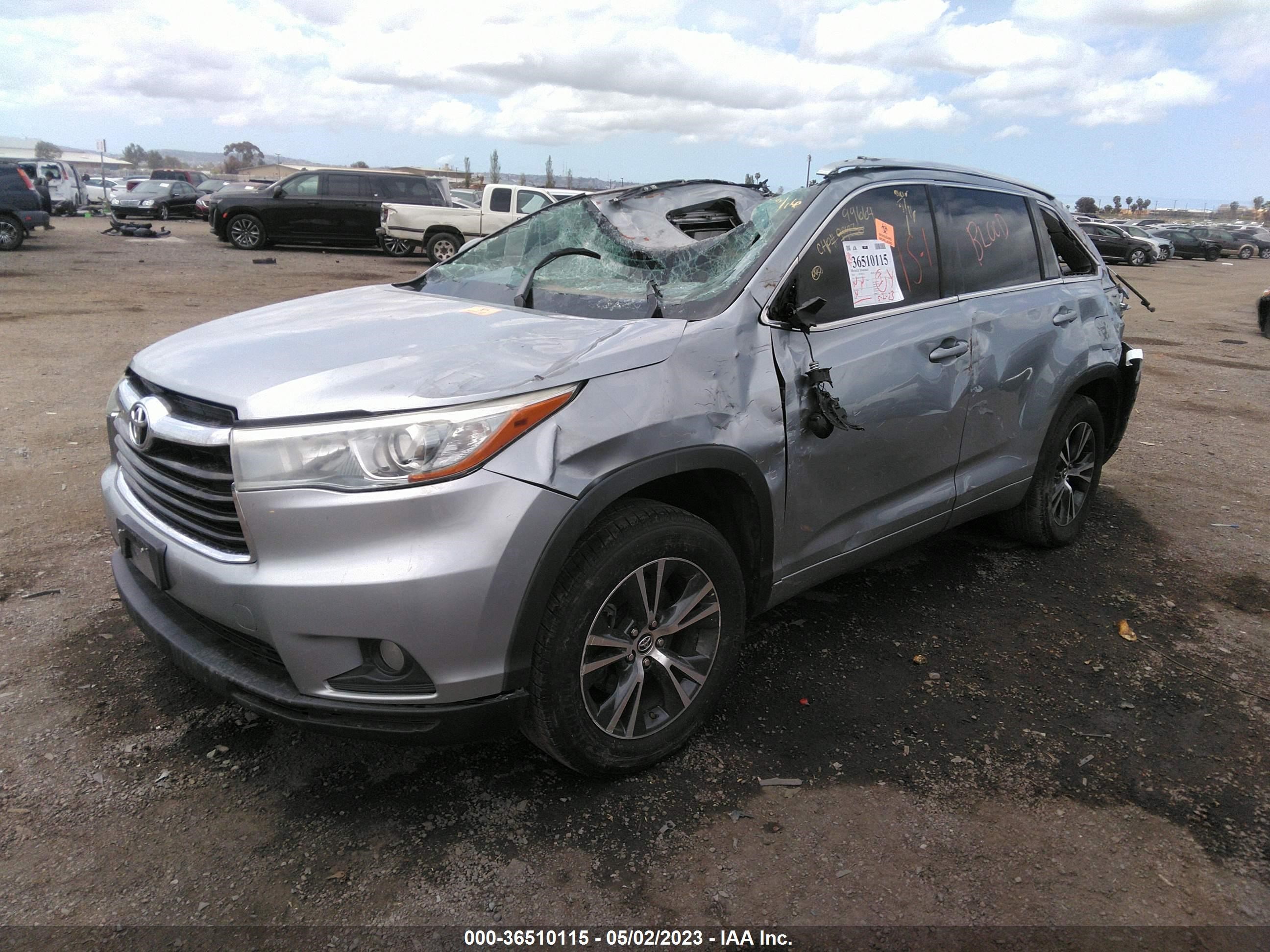 Photo 1 VIN: 5TDKKRFH1GS160187 - TOYOTA HIGHLANDER 