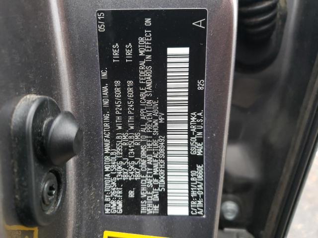 Photo 12 VIN: 5TDKKRFH3FS089492 - TOYOTA HIGHLANDER 