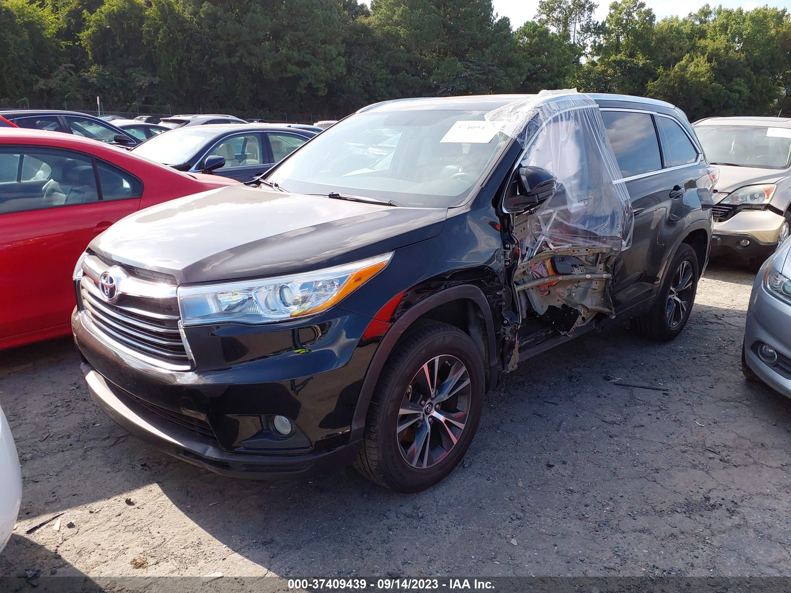 Photo 1 VIN: 5TDKKRFHXGS151343 - TOYOTA HIGHLANDER 