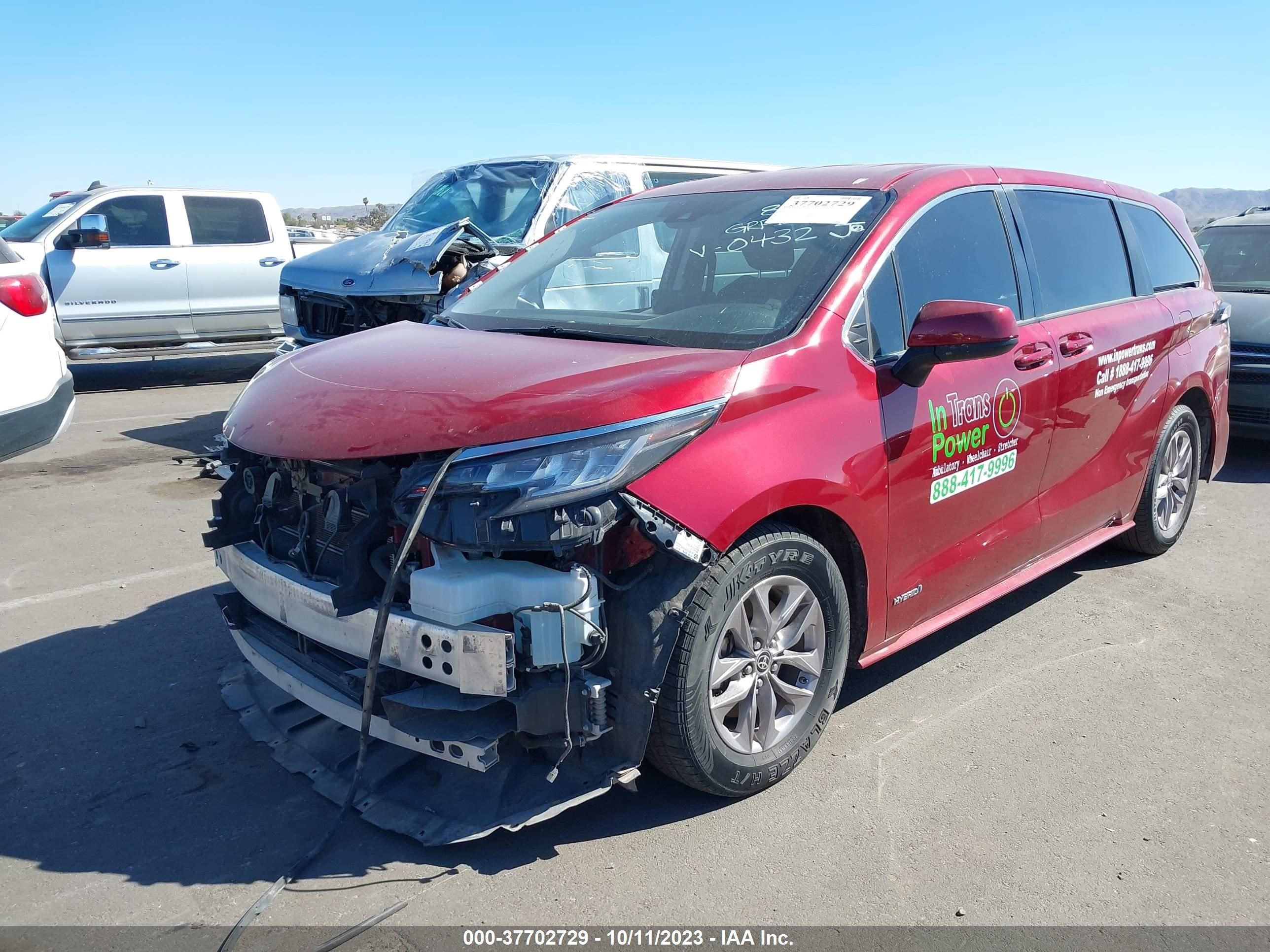 Photo 1 VIN: 5TDKRKEC0MS010432 - TOYOTA SIENNA 