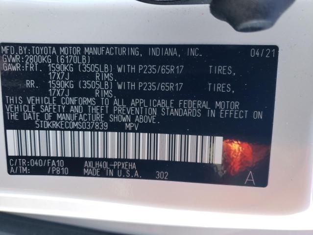 Photo 13 VIN: 5TDKRKEC0MS037839 - TOYOTA SIENNA LE 