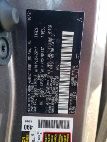 Photo 13 VIN: 5TDKRKEC1NS080720 - TOYOTA SIENNA LE 