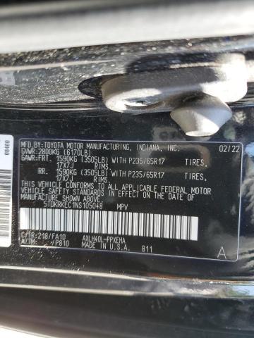 Photo 12 VIN: 5TDKRKEC1NS105048 - TOYOTA SIENNA LE 