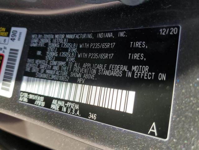 Photo 11 VIN: 5TDKRKEC3MS010652 - TOYOTA SIENNA LE 