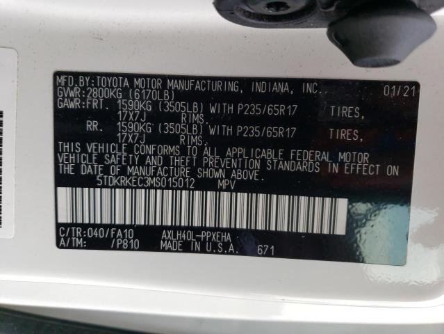 Photo 13 VIN: 5TDKRKEC3MS015012 - TOYOTA SIENNA LE 