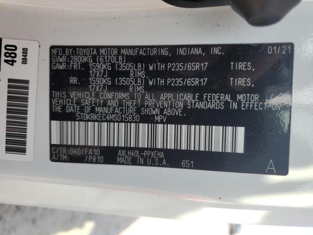 Photo 12 VIN: 5TDKRKEC4MS015830 - TOYOTA SIENNA LE 