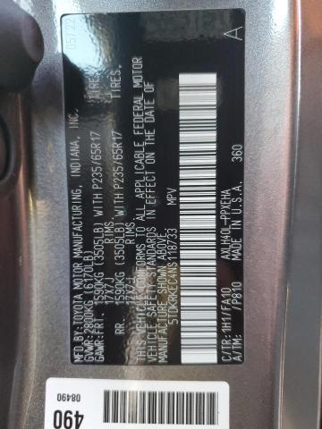 Photo 12 VIN: 5TDKRKEC4NS118733 - TOYOTA SIENNA LE 