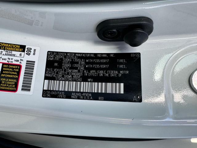 Photo 9 VIN: 5TDKRKEC5NS111340 - TOYOTA SIENNA LE 