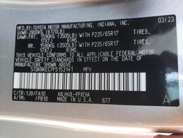 Photo 12 VIN: 5TDKRKEC7PS153141 - TOYOTA SIENNA LE 