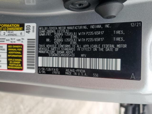 Photo 12 VIN: 5TDKRKECXNS095409 - TOYOTA SIENNA LE 