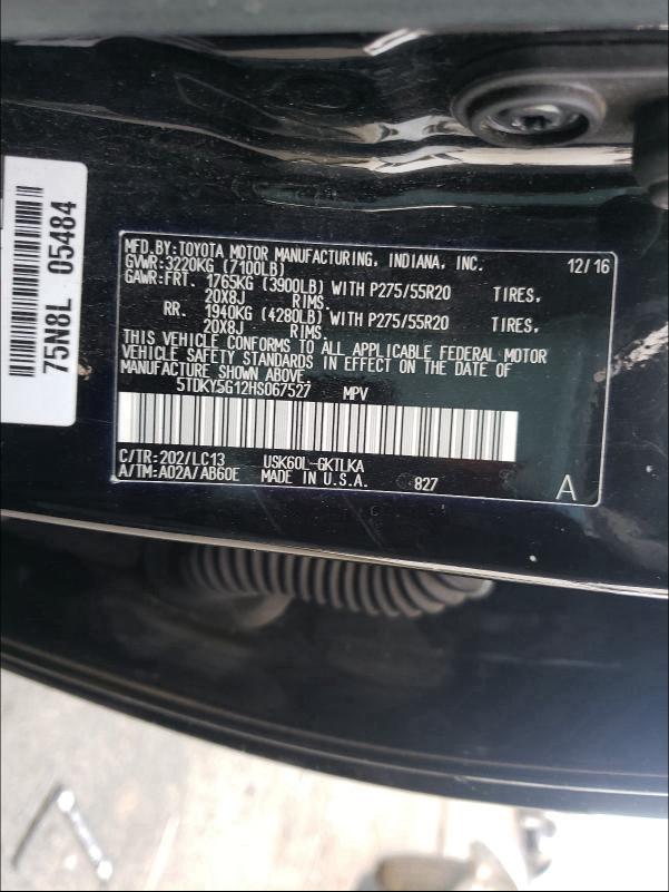 Photo 9 VIN: 5TDKY5G12HS067527 - TOYOTA SEQUOIA 